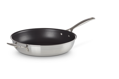 3-ply Stainless Steel Non-Stick Frying Pan with Helper Handle