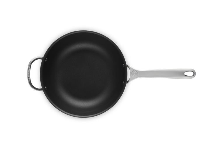 Signature Stainless Steel Non Stick Chef s Pan with Lid and Helper Handle Le Creuset UK