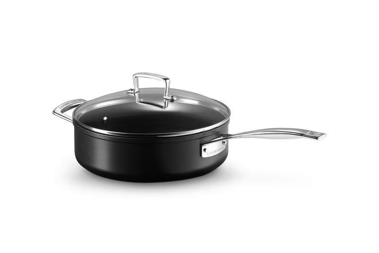 Large non stick saute pan with lid on sale