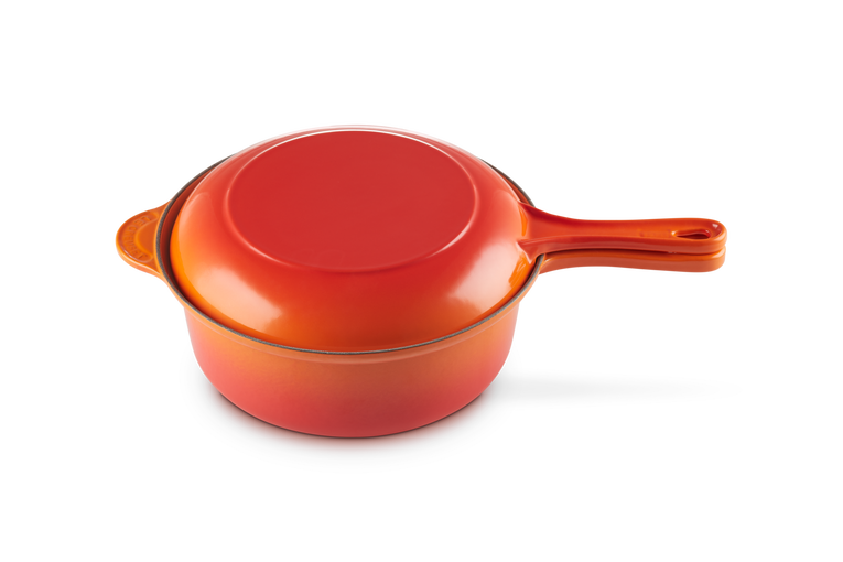 Cast Iron 2 in 1 Saucepan