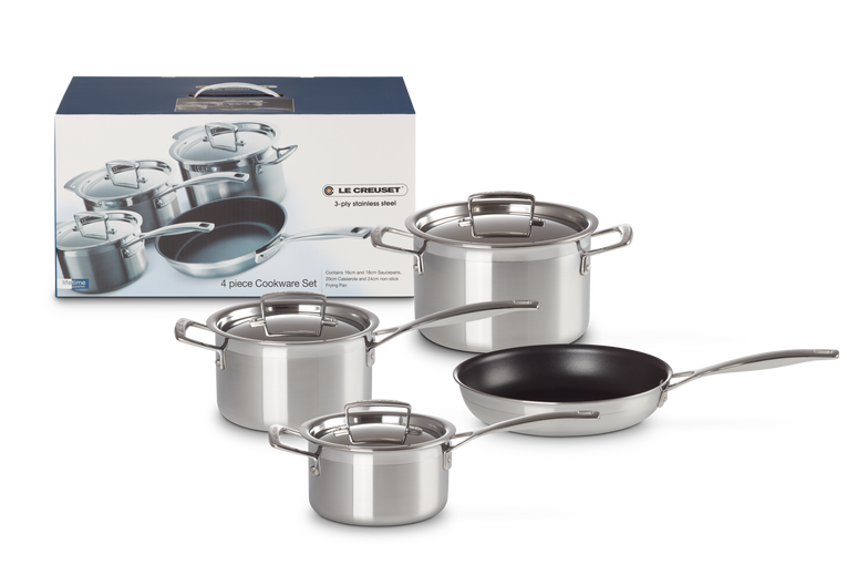 3 ply Stainless Steel 4 piece Cookware Set