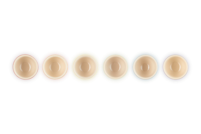 Stoneware Rainbow Set of 6 Egg Cups Le Creuset UK