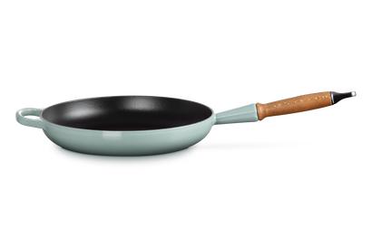 Cast Iron Frying Pan with Wooden Handle