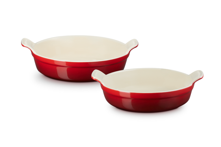 Stoneware Set of 2 Heritage Round Baking Dishes Le Creuset UK