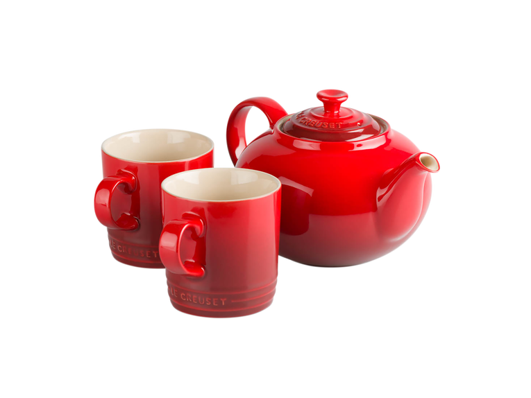 Stoneware Classic Tea Set Cerise