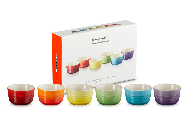 Stoneware Rainbow Set of 6 Mini Ramekins Le Creuset UK