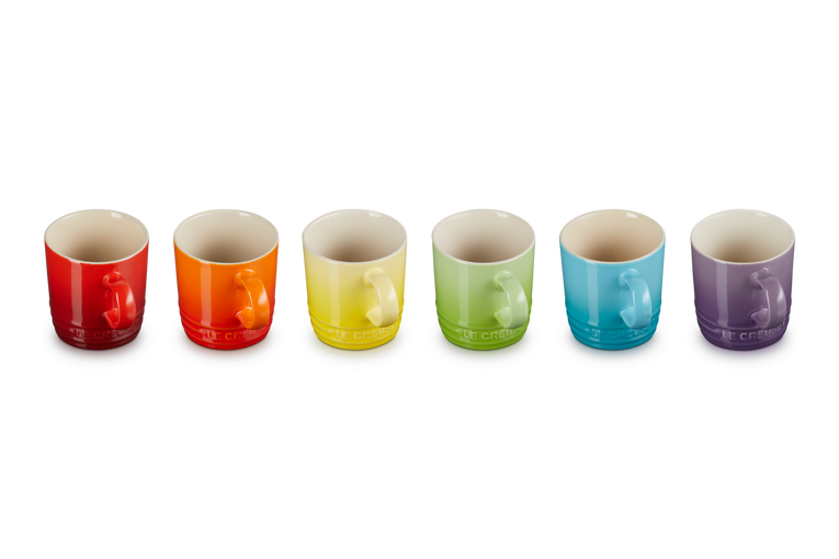 Stoneware Rainbow Set of 6 Espresso Mugs Le Creuset UK