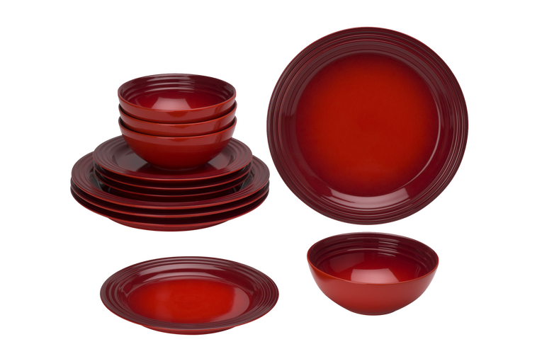 Stoneware 12 Piece Dinnerware Set Cerise Average rating:4.5out of5stars, based on3974reviews3974ratings. stoneware 12 piece dinnerware set cerise