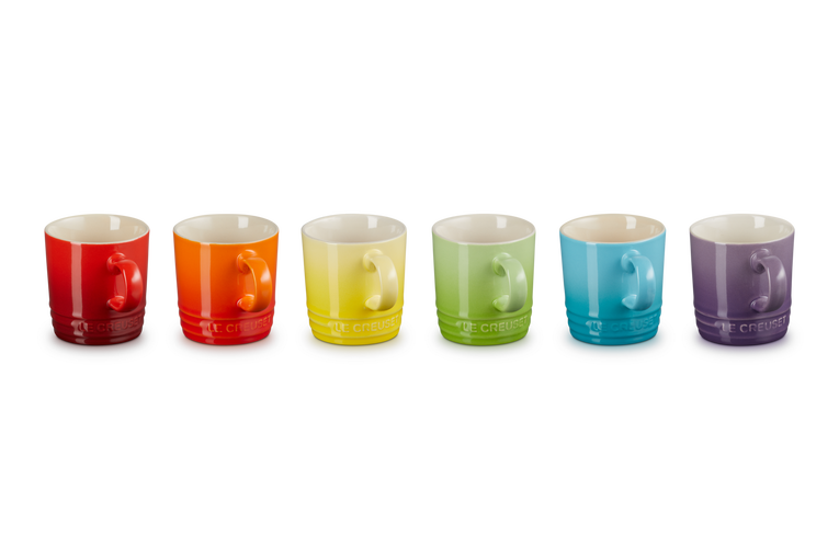 Stoneware Rainbow Set of 6 Espresso Mugs Le Creuset UK