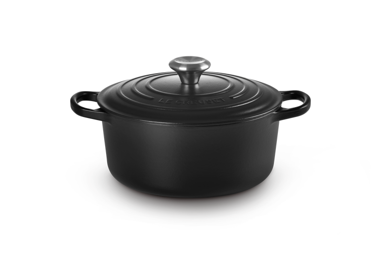 Cast Iron Round Casserole with Black Interior Le Creuset UK
