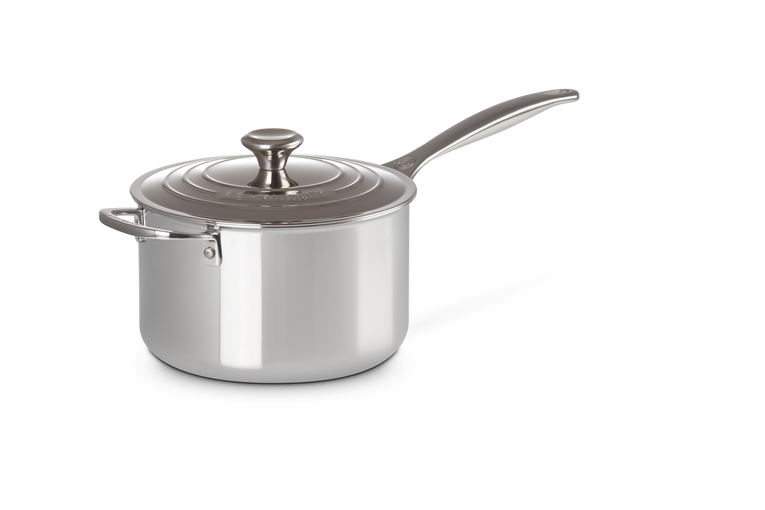 Signature Stainless Steel Saucepan with Lid & Helper Handle Le Creuset UK