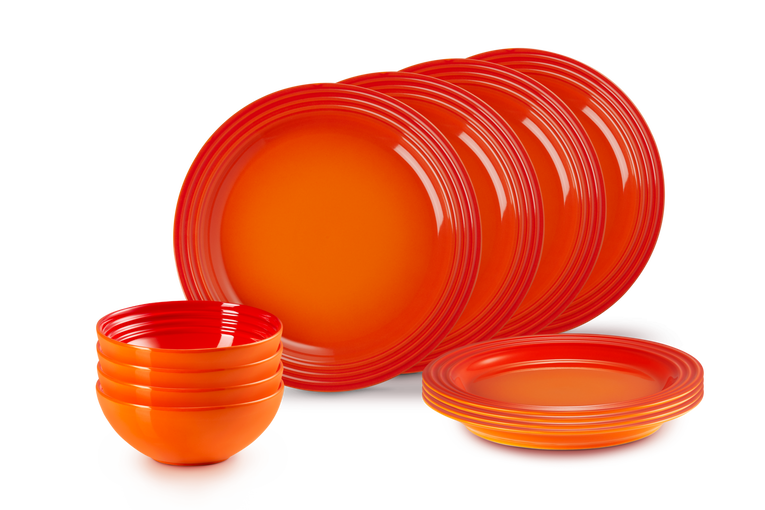 Stoneware 12 piece Dinnerware Set Le Creuset UK