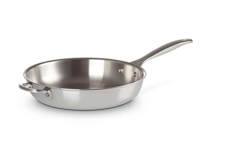 Stainless steel pan in oven on sale