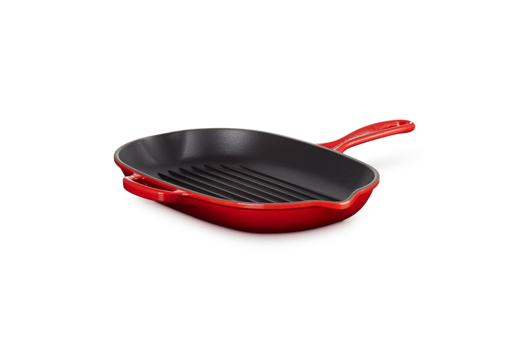 Le Creuset cast iron grill pan 32 cm oval, black
