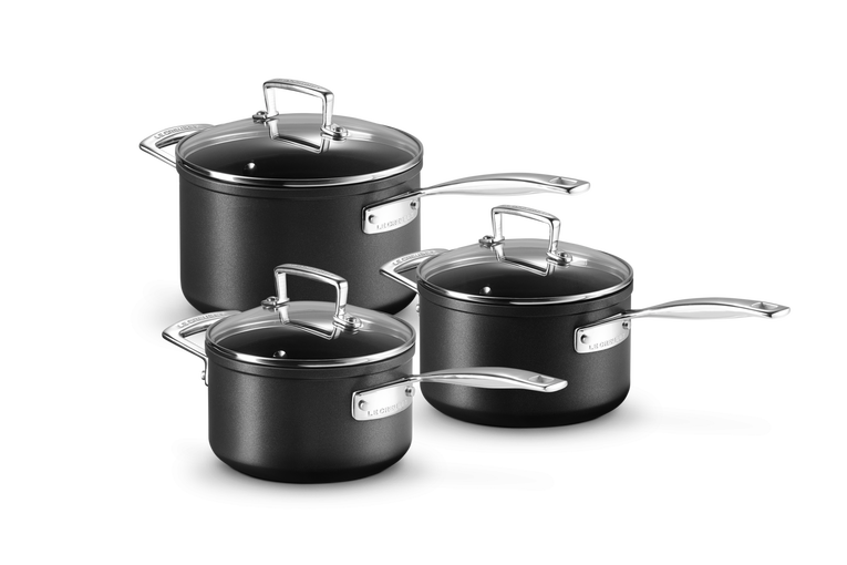Toughened Non Stick 3 piece Saucepan Set