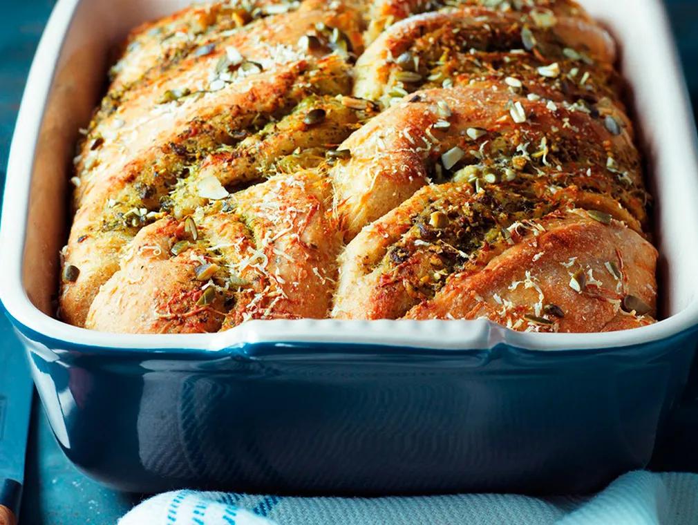 Pumpkin Seed Pesto Bread