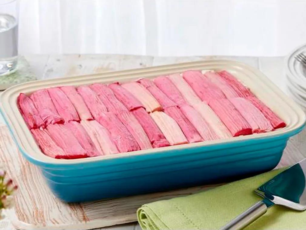 Roasted Rhubarb and Ginger Cheesecake