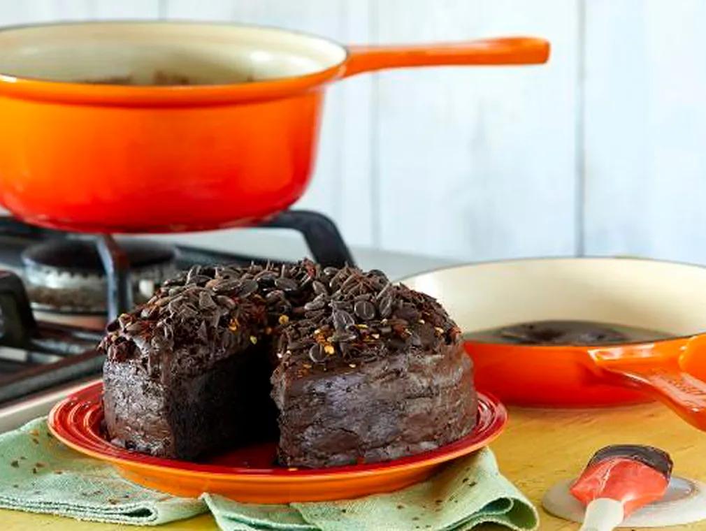 Mocha Chilli Cake in a Pan