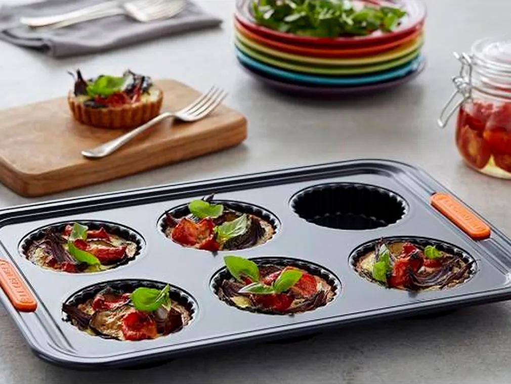 Roasted Vegetable Tarts with Parmesan Pastry