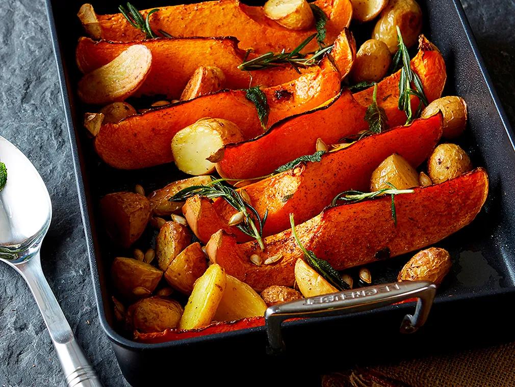 Roasted New Potatoes and Butternut Squash