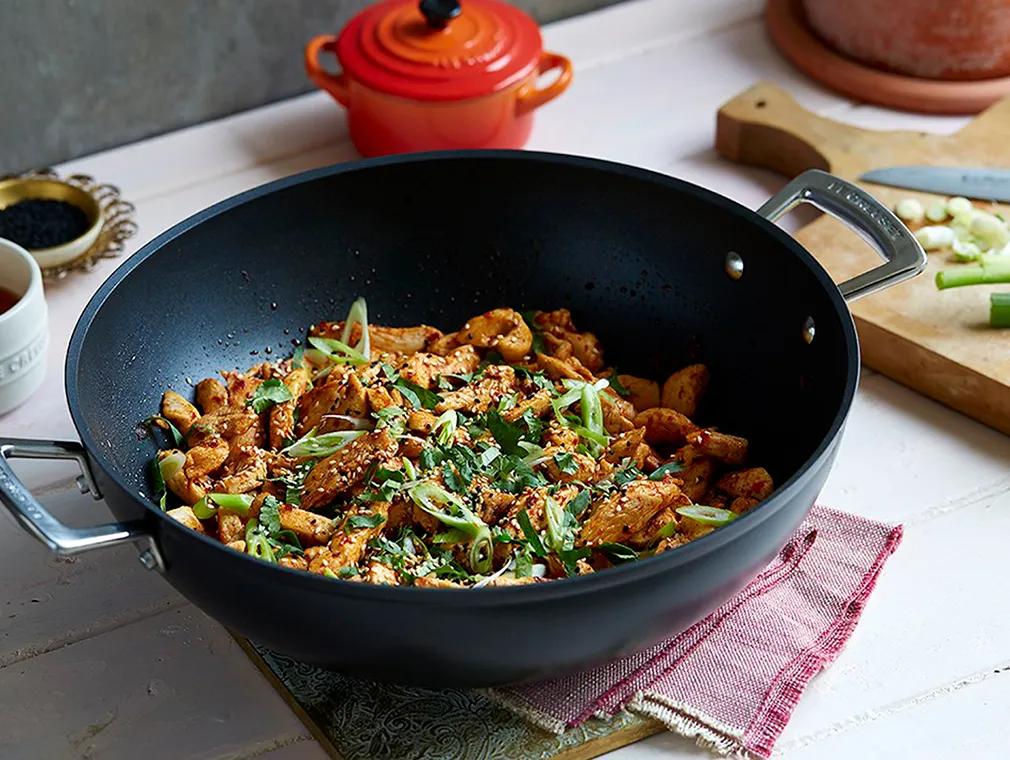 Sticky Chilli Chicken with Toasted Sesame Seeds and Spring Onions