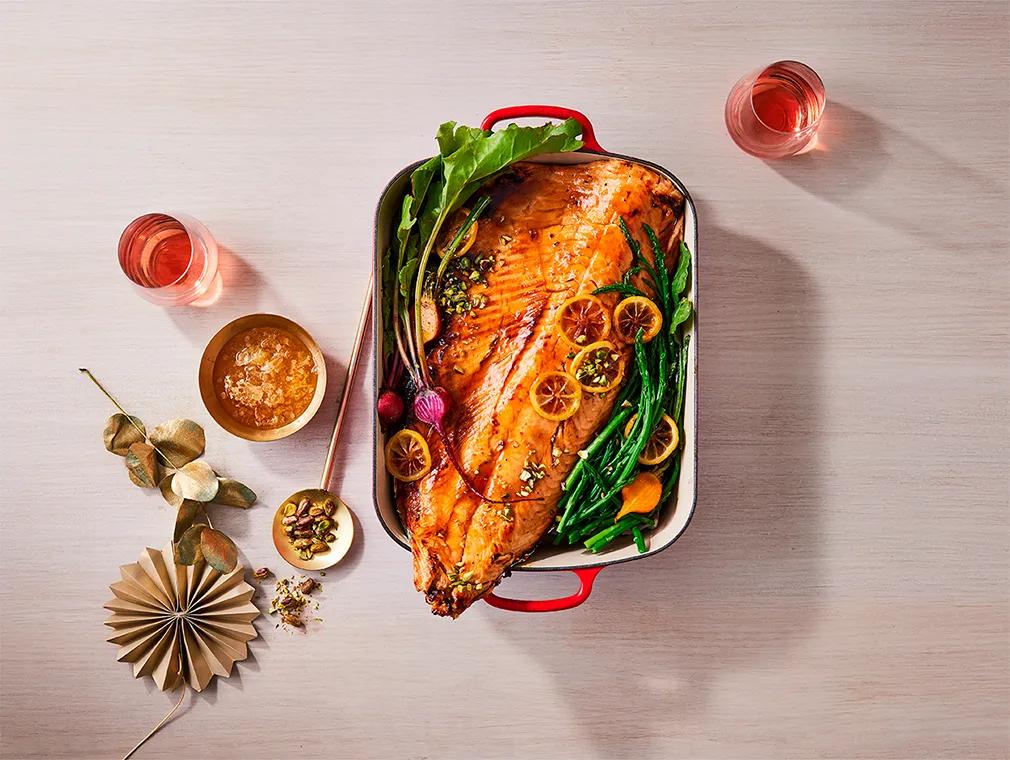 Side of Salmon and Seasonal Vegetables
