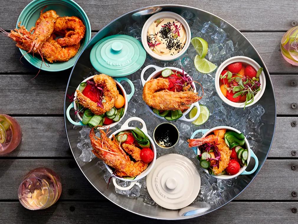 The New Prawn Cocktail With Coconut Fried Prawns, Watermelon And Cucumber Salad