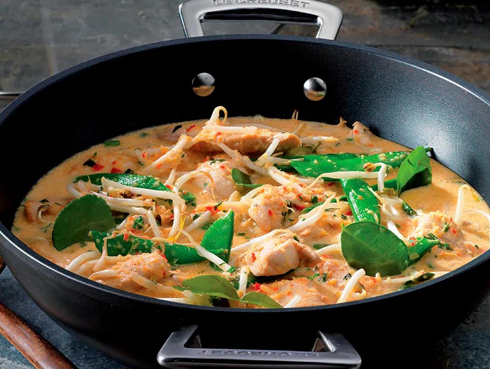 Chicken in Coconut Milk with Sesame Noodles
