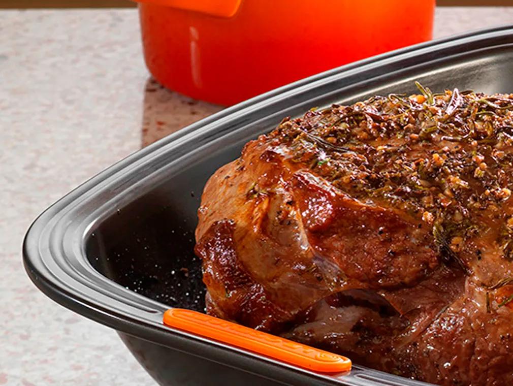 Rosemary & Garlic Roast Lamb with Minted Gravy