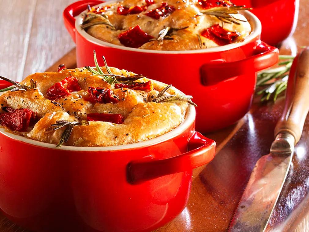 Italian Rosemary and Roasted Pepper Focaccia