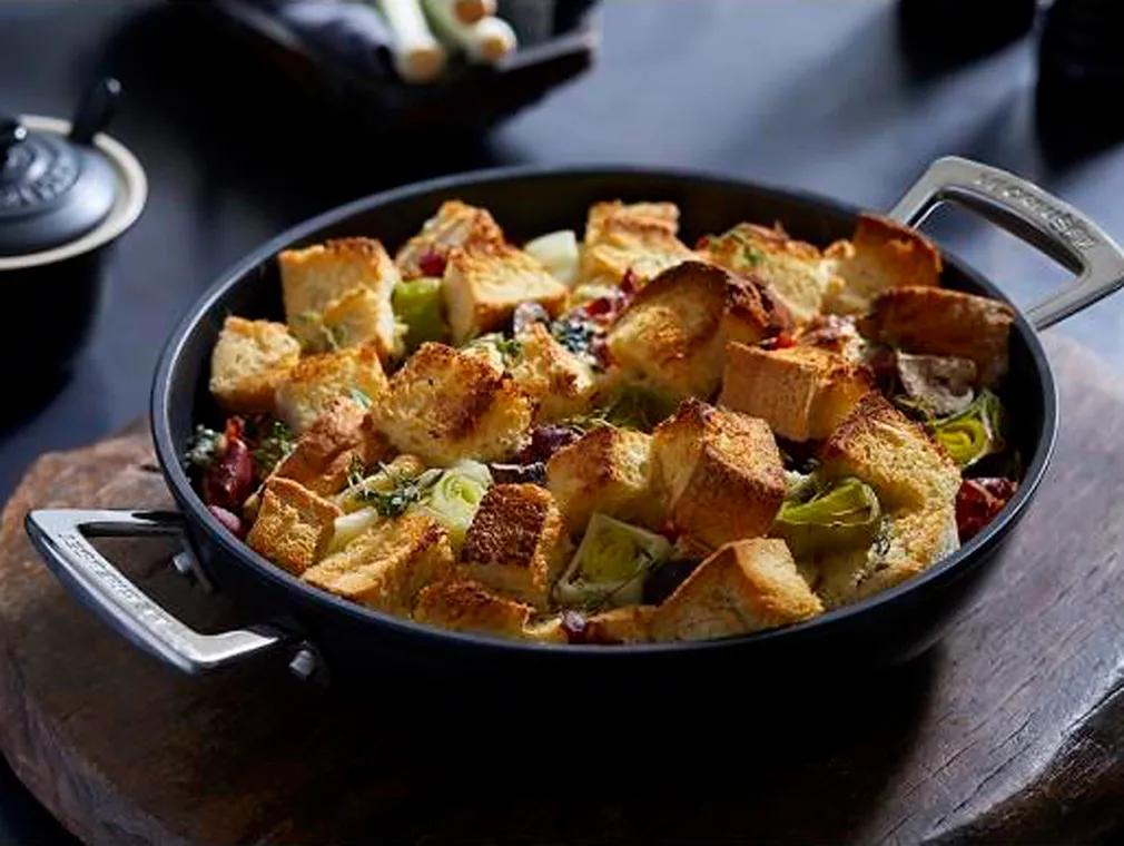 Savoury Bread & Butter Pudding