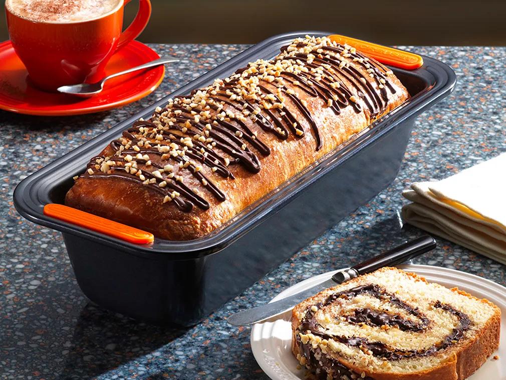 Chocolate, Hazelnut, Praline Brioche Loaf
