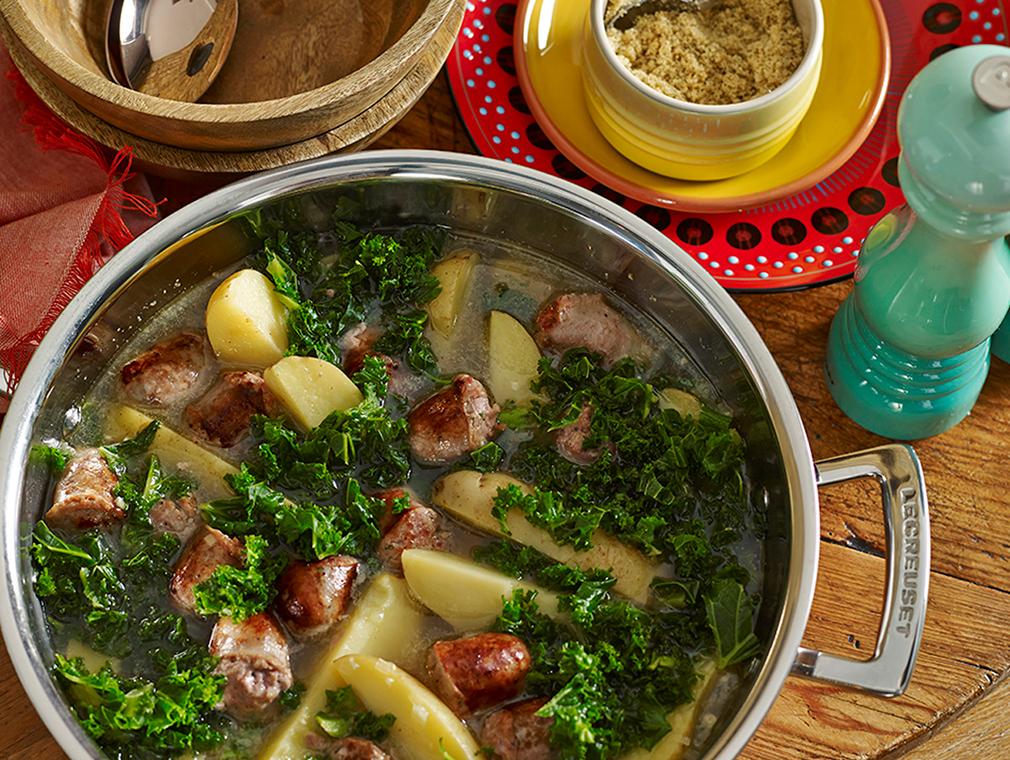 Caldo Verde - Shredded Kale & Smoked Sausage Stew