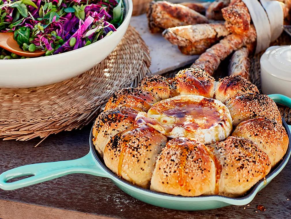 Tear And Share Buns With Baked Camembert Centre