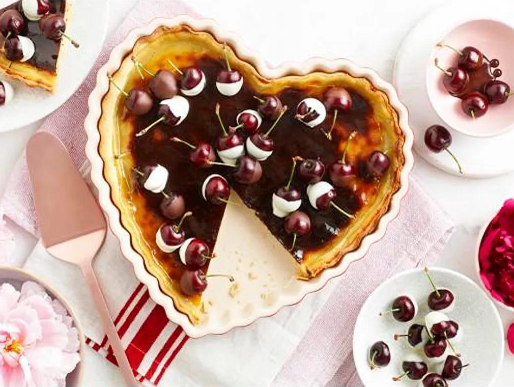 Custard Tart with Cherries
